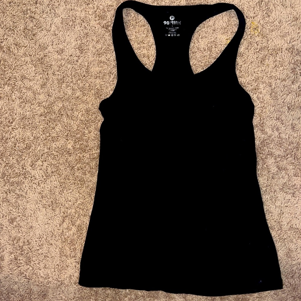 Black workout tank, size small.